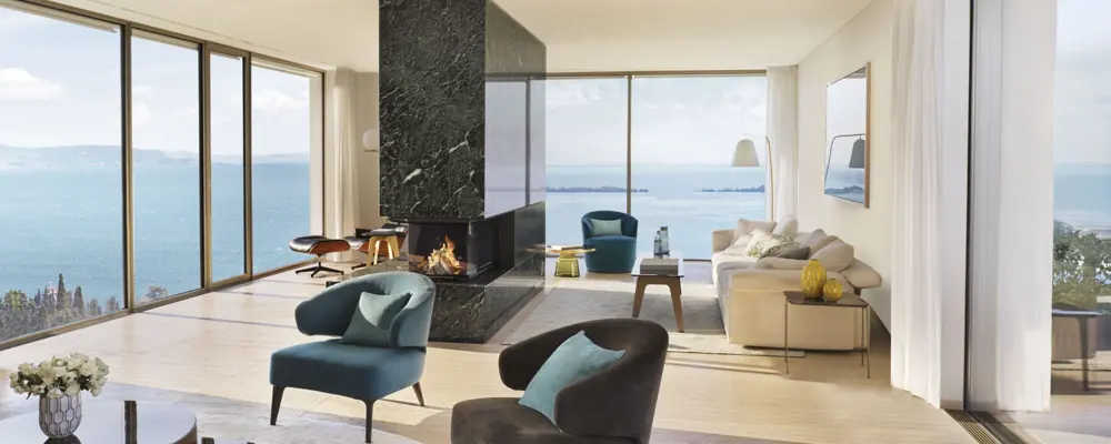 Villa Sphere Ovest Wohnzimmer Im Hotel Eden Reserve