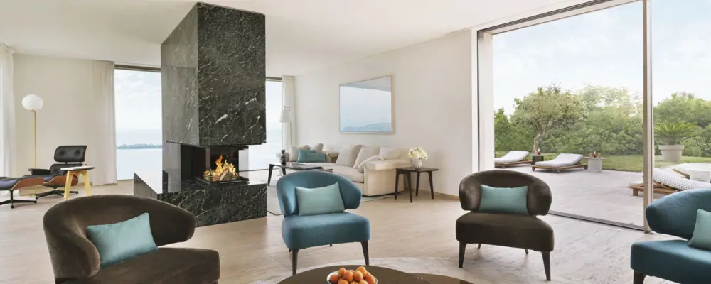 Villa Sphere Ovest Wohnzimmer Mit Terrasse Im Hotel Eden Reserve