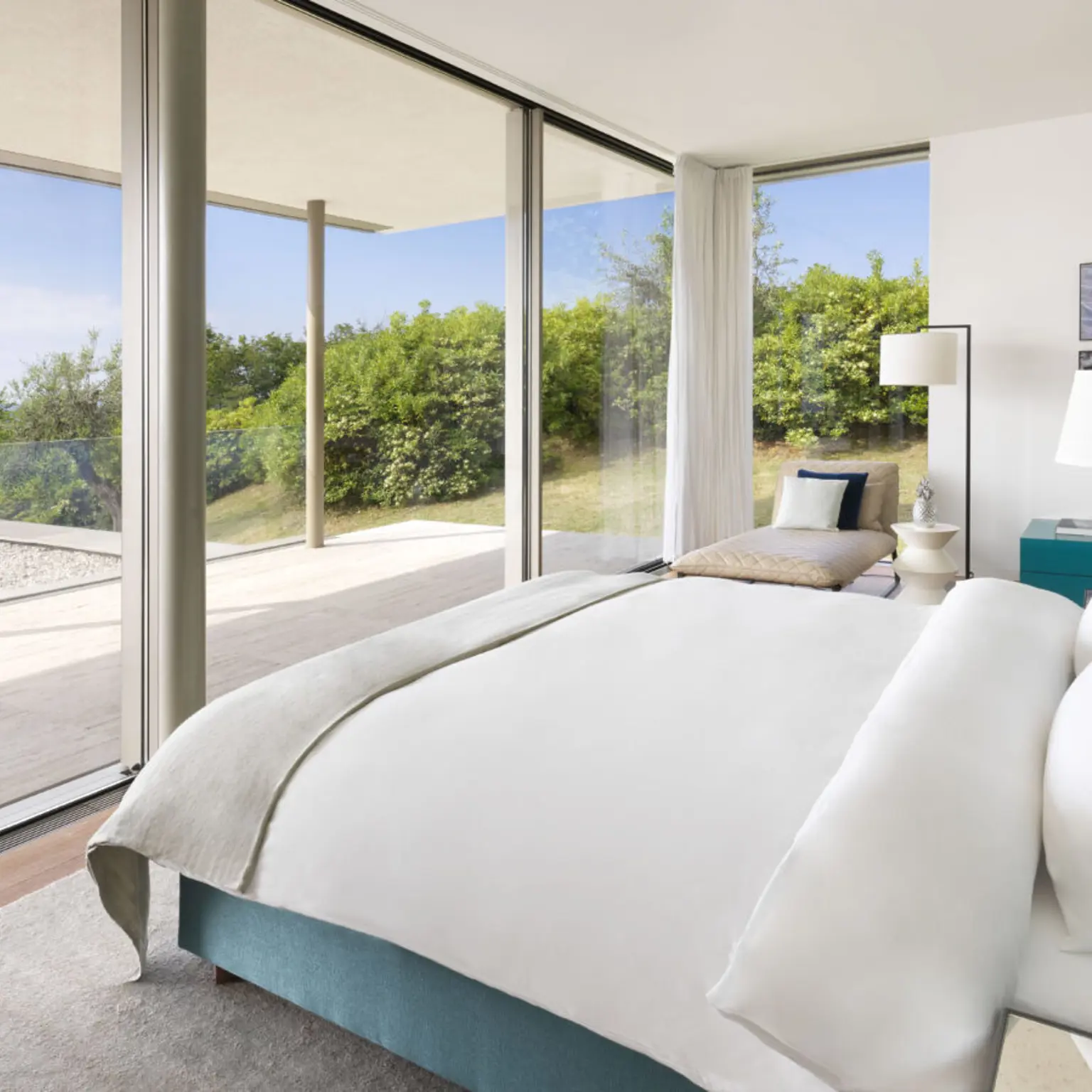 Villa Sphere Ovest Schlafzimmer, Bett, Im Hotel Eden Reserve