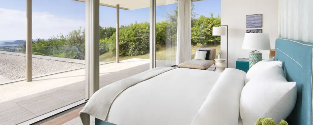 Villa Sphere Ovest Schlafzimmer, Bett, Im Hotel Eden Reserve