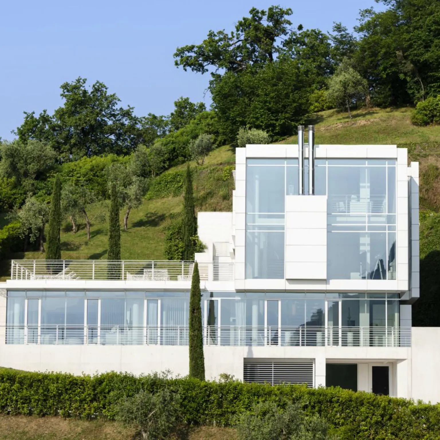 Villa Richard Meier Aussenansicht Im Hotel Eden Reserve